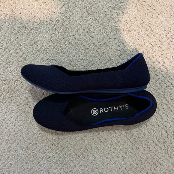 Rothys Round Toe Flats - Navy Blue - Picture 3 of 3